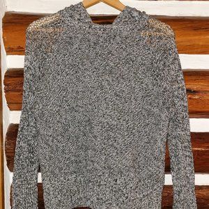 American Eagle Crochet Sweater With Hoodie Women's Small
